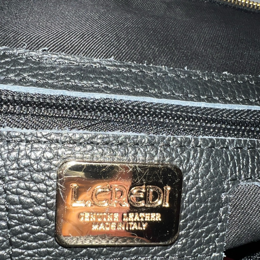 🔥🔥🔥 L.Credi Italian Pebbled Leather Convertible Backpack Crossbody Shoulder Bag - Picture 6 of 10